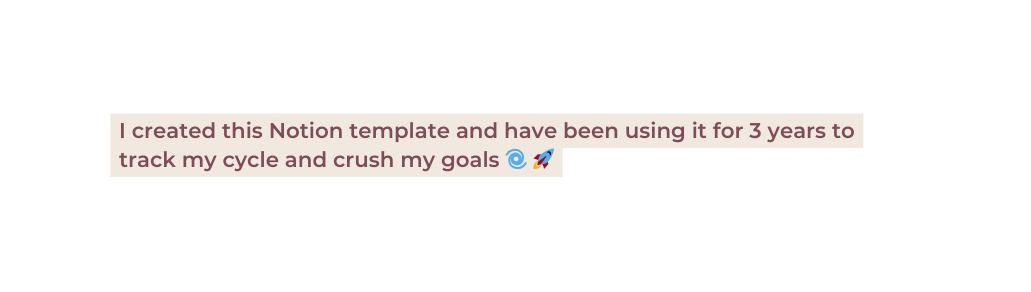 I created this Notion template and have been using it for 3 years to track my cycle and crush my goals
